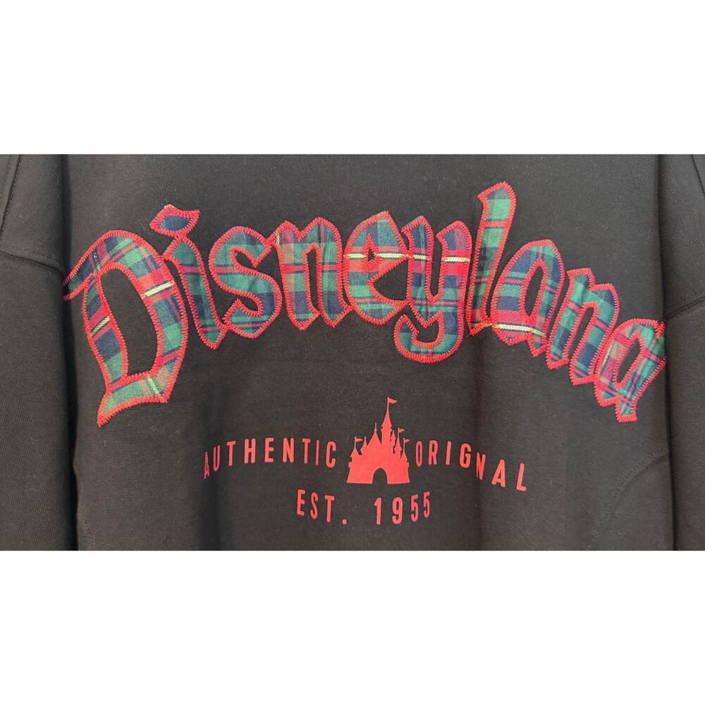 NWT Disneyland Resort 2025 Christmas Plaid Pullover Sweatshirt Women's Medium - Picture 3 of 4